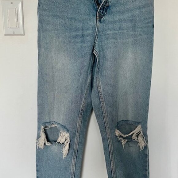 Topshop Tall Mom Jeans / Mid Wash / Size 4 - Picture 1 of 4